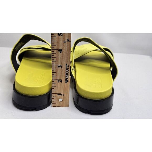 Sorel Roaming Sport Slides Neon Yellow Platform Sandals Size 7.5 - Picture 6 of 8